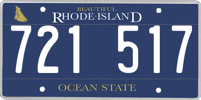 RI license plate 721517