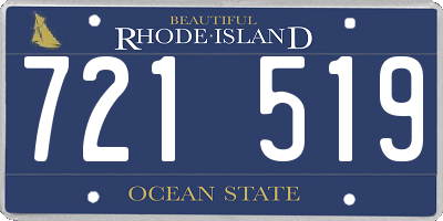 RI license plate 721519