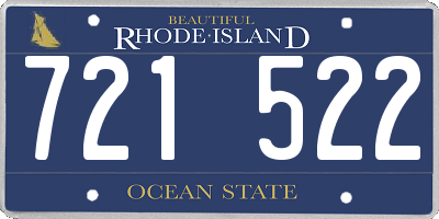 RI license plate 721522