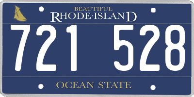RI license plate 721528