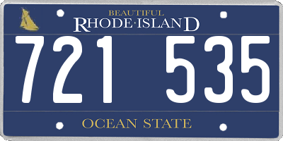 RI license plate 721535