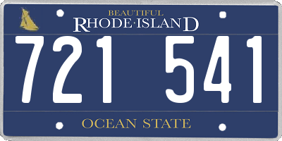 RI license plate 721541