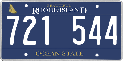 RI license plate 721544