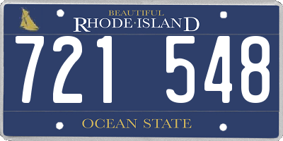 RI license plate 721548