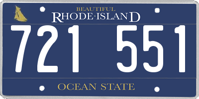 RI license plate 721551