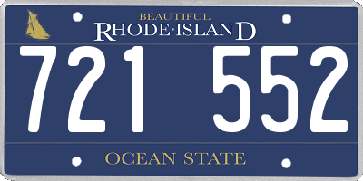 RI license plate 721552