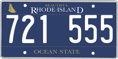 RI license plate 721555