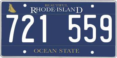 RI license plate 721559