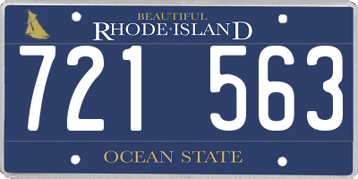RI license plate 721563