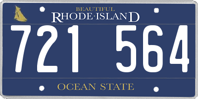 RI license plate 721564