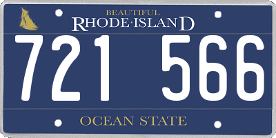 RI license plate 721566