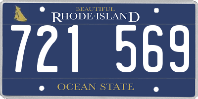RI license plate 721569