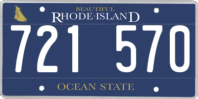 RI license plate 721570