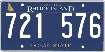 RI license plate 721576