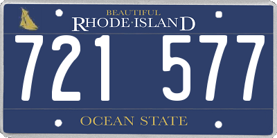 RI license plate 721577