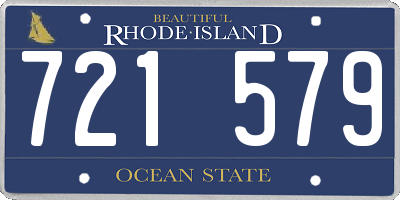 RI license plate 721579
