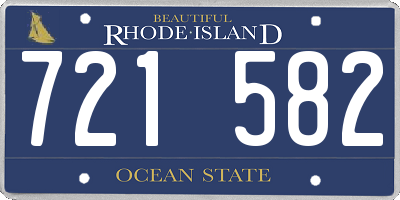 RI license plate 721582