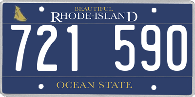 RI license plate 721590