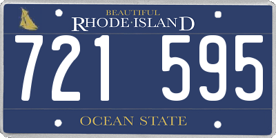RI license plate 721595