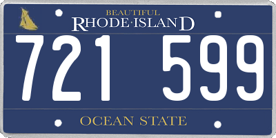 RI license plate 721599