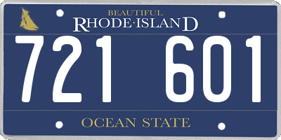 RI license plate 721601