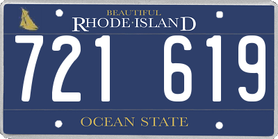 RI license plate 721619