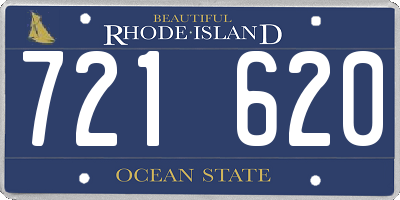 RI license plate 721620