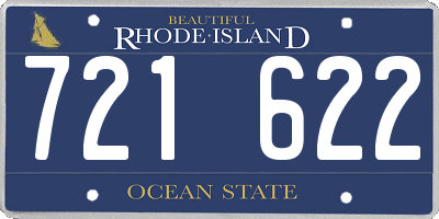 RI license plate 721622