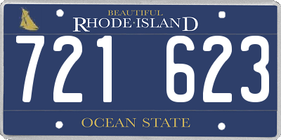 RI license plate 721623
