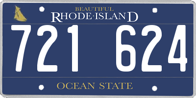 RI license plate 721624