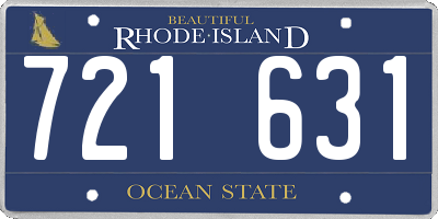 RI license plate 721631