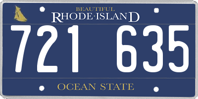 RI license plate 721635