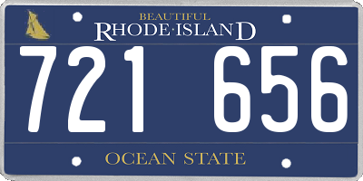 RI license plate 721656