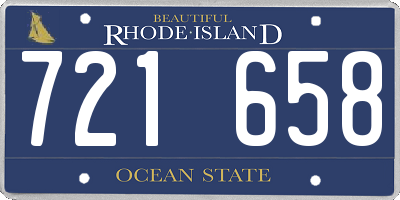 RI license plate 721658