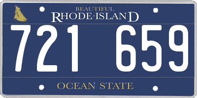 RI license plate 721659