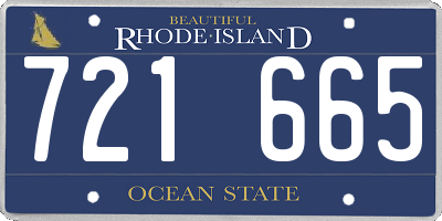 RI license plate 721665