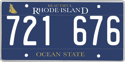 RI license plate 721676