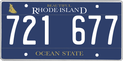 RI license plate 721677