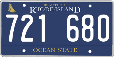 RI license plate 721680