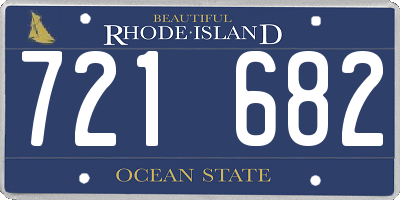 RI license plate 721682
