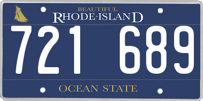 RI license plate 721689