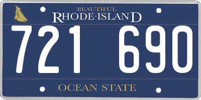 RI license plate 721690
