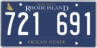 RI license plate 721691