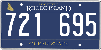 RI license plate 721695