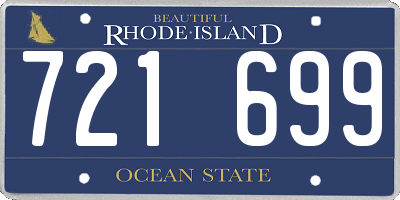 RI license plate 721699