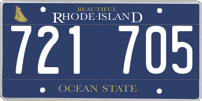 RI license plate 721705