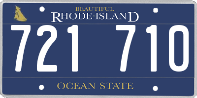 RI license plate 721710