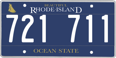 RI license plate 721711