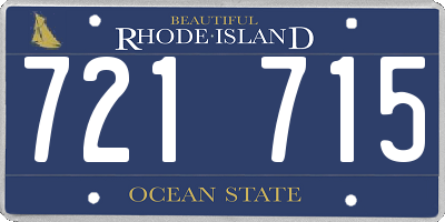 RI license plate 721715
