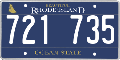 RI license plate 721735